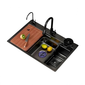 Chiuveta multifunctionala, robinet apa filtrata, sistem spalare pahare, cap robinet retractabil, SC035, iHunt - Img 1