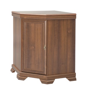 Comoda pe colt pentru living VMN1, Pal Melaminat, cu o usa, o polita, cu elemente din MDF, Nuc - Img 2