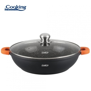 CRATITA ALUMINIU+CAPAC 32X8.5CM,5.5L,DARK LINE, COOKING BY HEINNER - Img 1