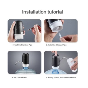 Dozator electric de apa, incarcare prin USB, 20 L, Negru - Img 4