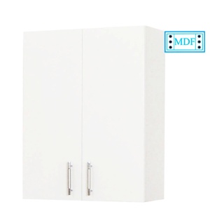 Dulap baie suspendat Roma, front MDF, 2 usi, polita, 60 x 68 cm, alb