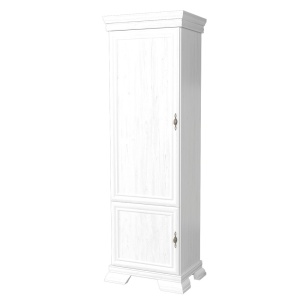 Dulap VMD1, 4 polite, 2 usi, Pal Melaminat, cu elemente din MDF, Alb Antichizat - Img 3