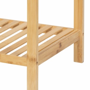 Etajera depozitare si organizare KL271, cu 3 rafturi, lemn, multifunctional, natur - Img 2