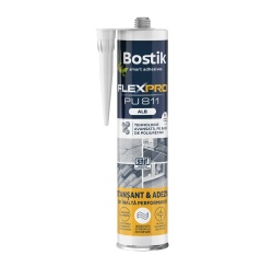 Etansant si adeziv poliuretanic FlexPro, impermeabil, interior / exterior, alb, 300 ml, Bostik