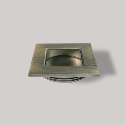 Maner ingropat Vera, pentru mobilier, 40 x 40 mm, auriu antichizat