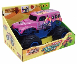 MASINUTA CU LUMINI, SUNETE SI FRICTIUNE, SCARA 1/24, 19CM, ROZ - Img 2