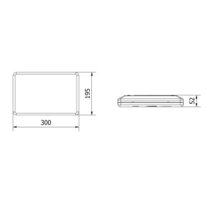 Plafoniera LED dreptunghiulara cu senzor Macari 12W GTV Alb - Img 2