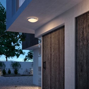 Plafoniera LED pentru exterior Philips Doris, 6W, 600 lm, lumina calda (2700K), IP54, 22 cm, Nichel - Img 3