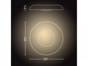 Plafoniera LED Philips Hue Still, Bluetooth, 22.5W (204W), 2500 lm ,lumina alba (2200-6500K), IP20, Metal/Plastic, 39.1cm, Negru, Intrerupator cu variator inclus - Img 3