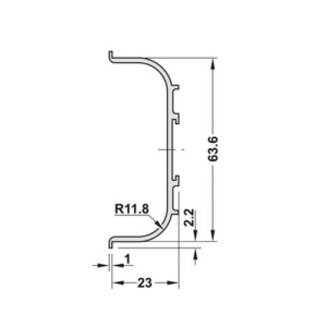 Profil maner tip C aluminiu 2.5m HAFELE - Img 2