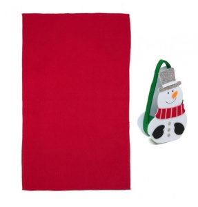 Prosop de bucatarie cu gentuta Snowman - Img 2
