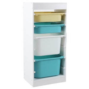 Raft depozitare cu 4 cosuri colorate, U-Grow - Img 2