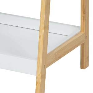 Raft depozitare si organizare KL266, cu 4 nivele, lemn, multifunctional, alb natur - Img 3