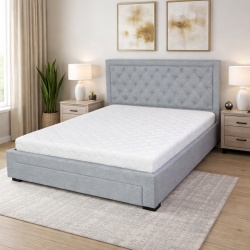 Saltea ortopedica Astral Standard Spring 140x200x25 cm, arcuri Bonell, husa detasabila tricot, hipoalergenica, fermitate tare