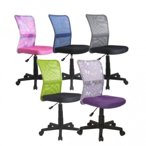 Scaun birou copii HM Dingo, Ergonomic, Cadru Polipropilena, Mesh, Inaltime ajustabila, 80 kg, 98x41x56 cm, Gri - Img 3
