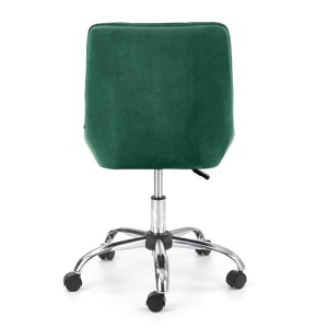 Scaun birou copii HM Rico, ergonomic, stofa tip catifea, cadru polipropilena, pivotant, inaltime reglabila, 100 kg, verde - Img 2