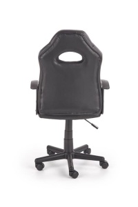 Scaun birou copii HM Storm, piele ecologica, inaltime ajustabila, rotire 360 , 100 kg, negru rosu - Img 2