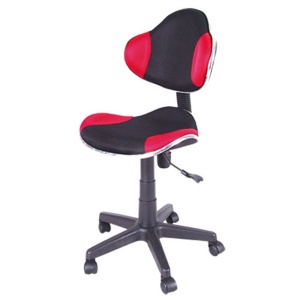 Scaun birou copii SL G2, Ergonomic, Stofa, Inaltime reglabila, Cadru polipropilena, 60 kg, Rosu Negru - Img 2