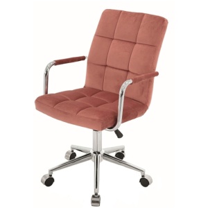 Scaun birou copii SL Q022, ergonomic, cadru otel, stofa, inaltime ajustabila, rotire 360 , 90 Kg, Caramiziu - Img 2