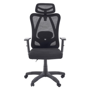 Scaun birou ergonomic HM Ramos, mesh, mecanism multiblock, baza polipropilena, suport lombar reglabil, cotiere ajustabile, 120 kg, negru - Img 3