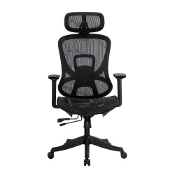 Scaun birou ergonomic multifunctional SYYT 9518, mesh, sezut culisabil, mecanism a-sincron,120 kg, negru - Img 3