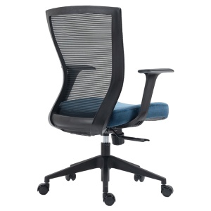 Scaun birou ergonomic SL Q328, mesh, inaltime reglabila, roti pivotante, cadru polipropilena, 136 kg, negru albastru - Img 3