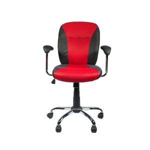 Scaun birou GN45, mesh piele ecologica, mecanism balans, inaltime reglabila, 80 kg, rosu negru