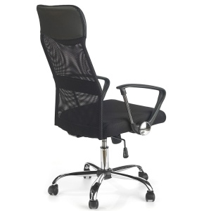 Scaun birou HM Vire, Mesh, Ergonomic, Cadru Metal, Tetiera cu piele ecologica, Inaltime ajustabila, Mecanism balansare, 100 Kg, Negru - Img 3