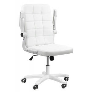 Scaun birou OFF 332, cotiere rabatabile, piele ecologica, roti gumate, mecanism balans, ergonomic, 100 kg - Img 2
