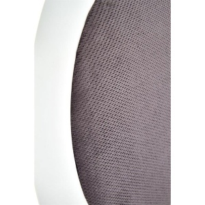 Scaun de living si bucatarie HM Barock, din lemn masiv, ergonomic, tapitat cu stofa, 100 Kg, 93x45x51 cm, Alb Gri - Img 3