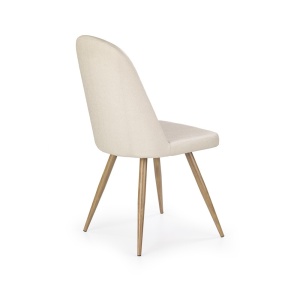 Scaun de living si bucatarie, HM K214, Ergonomic, Cadru Metalic, Piele ecologica, 100 kg, 90x45x53 cm, Fag - Img 3