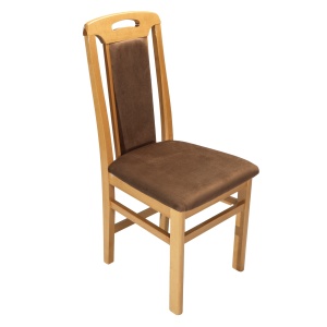 Scaun de living si bucatarie, SB Tim din lemn masiv fag, tapiterie stofa, lacuit, 120 kg, 96x43x40 cm, Stejar Natur - Img 2
