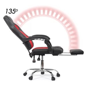 Scaun directorial gaming OFF 3091, piele ecologica mesh, suport picioare ajustabil, rotativ, 120 kg - Img 3