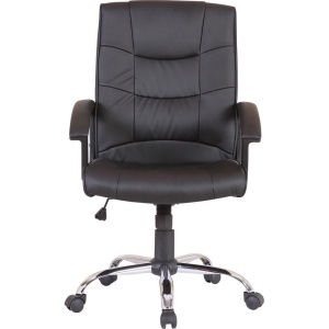 Scaun directorial GN02, ergonomic, cadru cromat, inaltime ajustabila, balans, 100 kg, negru - Img 2