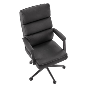 Scaun directorial HM Adriano 2, piele ecologica, inaltime reglabila, mecanism de balansare, 100 kg, negru - Img 3