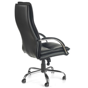 Scaun directorial HM Stanley, Ergonomic, Cadru Polipropilena, Piele ecologica, Suport lombar, Mecanism balansare, 102kg, 115x59x50 cm, Negru - Img 3