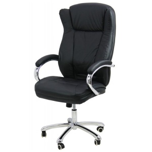 Scaun directorial OFF 314, ergonomic, spatar inalt, baza cromata, piele ecologica, 120 kg