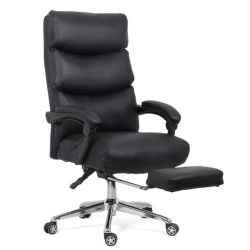 Scaun directorial OFF 422, perne duble, piele ecologica, suport picioare retractabil, mecanism a-sincron, 120 kg - Img 2