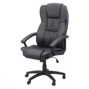 Scaun directorial OFF 510, mecanism de balans, piele ecologica, pivotant, inaltime reglabila, roti gumate, 100 kg - Img 2