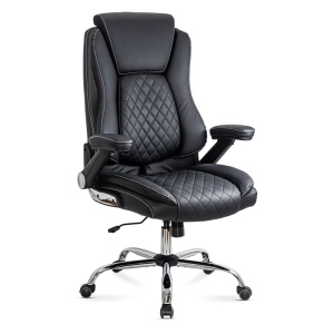 Scaun directorial OFF 651, piele ecologica, robust, cadru metalic, mecanism balans, 120 kg