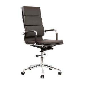 Scaun directorial OFF 808, piele ecologica, mecanism de balans, baza metalica, rotativ, inaltime ajustabila, 110 kg
