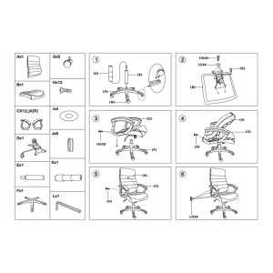 Scaun directorial SL Q087, tapitat cu piele ecologica, suport lombar, mecanism de balans, rotativ, cadru polipropilena, 100 kg, negru - Img 3
