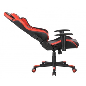 Scaun gaming GN90 Indianapolis, suport lombar, perna tetiera, cotiere reglabile, rotativ, mecanism multiblock, 150 kg, negru rosu - Img 2