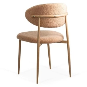 Scaun living si dining BUC283, tapitat stofa boucle, structura metalica, modern,100 kg - Img 2