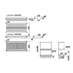 Scurgator vase si pahare incorporabil 700 mm, din inox, 2 nivele, GTV - Img 3