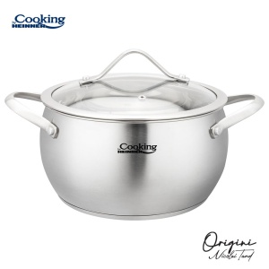 SEMIOALA INOX+CAPAC 18X10 CM, 2.5L, NICOLAI TAND, ORIGINI, COOKING BY HEINNER - Img 2