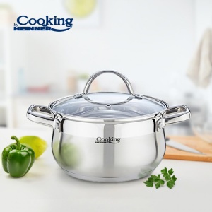 SEMIOALA INOX+CAPAC, 20 X 11.5 CM, 3.6 L, AMIRA, COOKING BY HEINNER - Img 3
