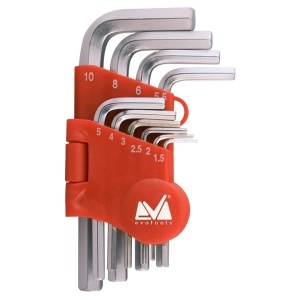 Set 10 piese, chei tip imbus, 1.5 - 10 mm, cap hexagonal, Evotools