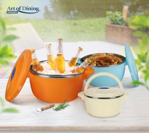 SET 3 CASEROLE TERMICE 2+4+6L,BELLY ORANGE, ART OF DINING BY HEINNER - Img 6