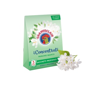 Set 3 saculeti parfumati, odorizant dulap, Mosc alb